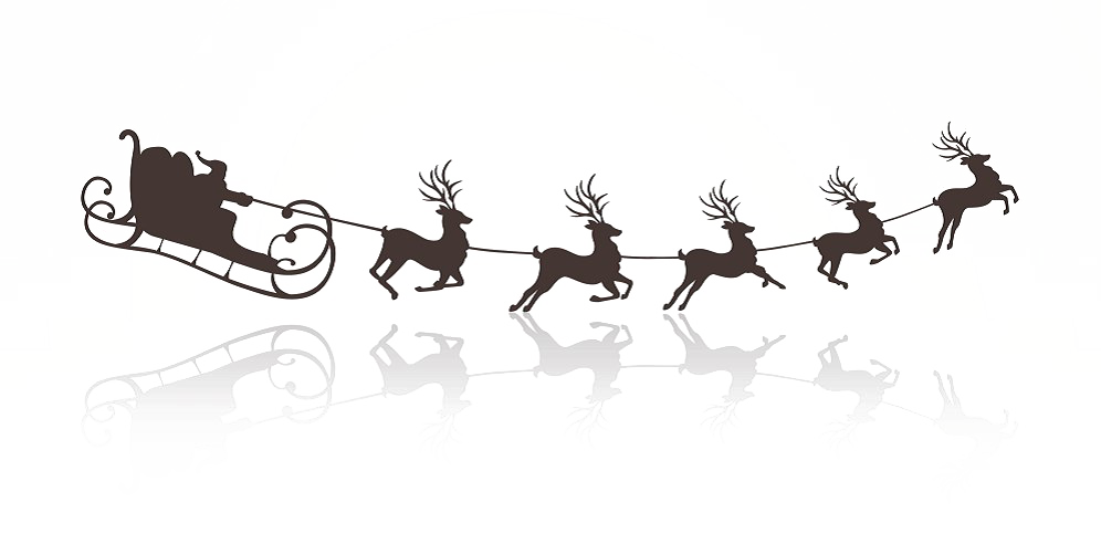 Santa Sleigh Transparent PNG Image