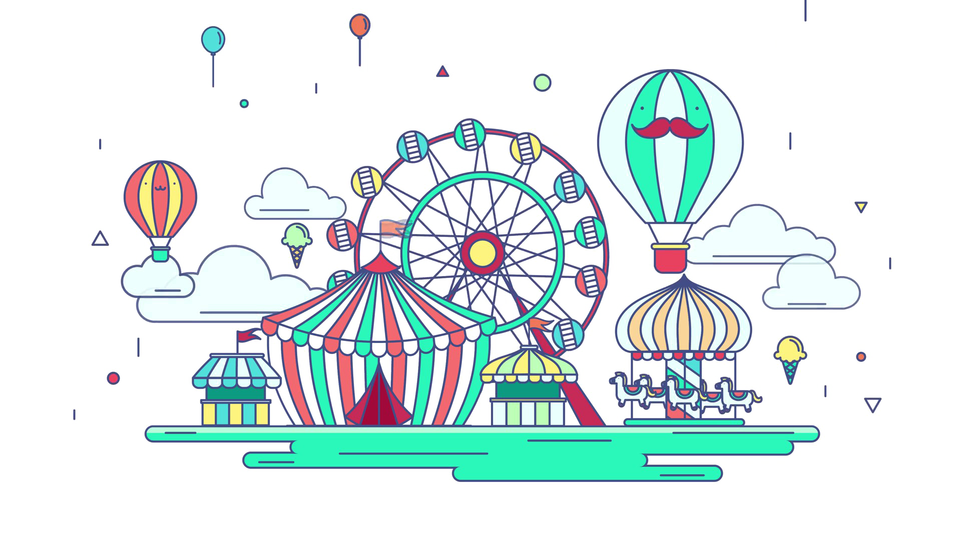 Amusement Park Transparent PNG Image
