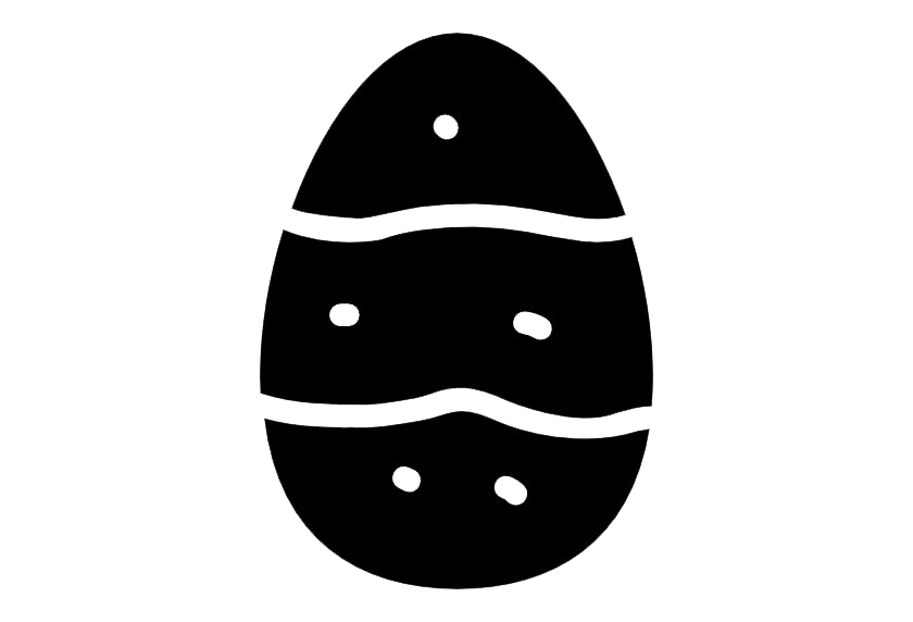 Easter Black Egg Transparent PNG Image