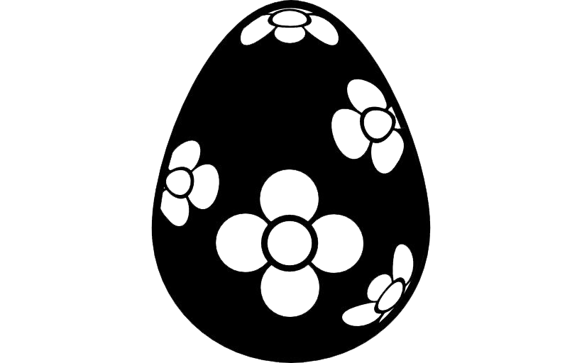 Easter Black Egg Transparent PNG Image