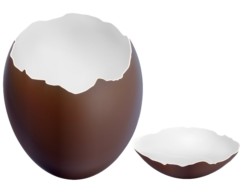 Broken Easter Egg Chocolate Transparent PNG Image