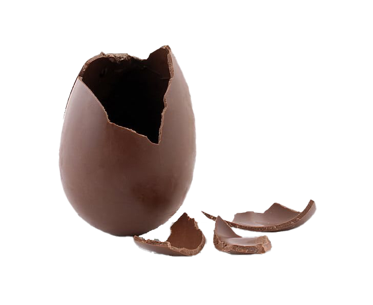Broken Easter Egg Chocolate Transparent PNG Image