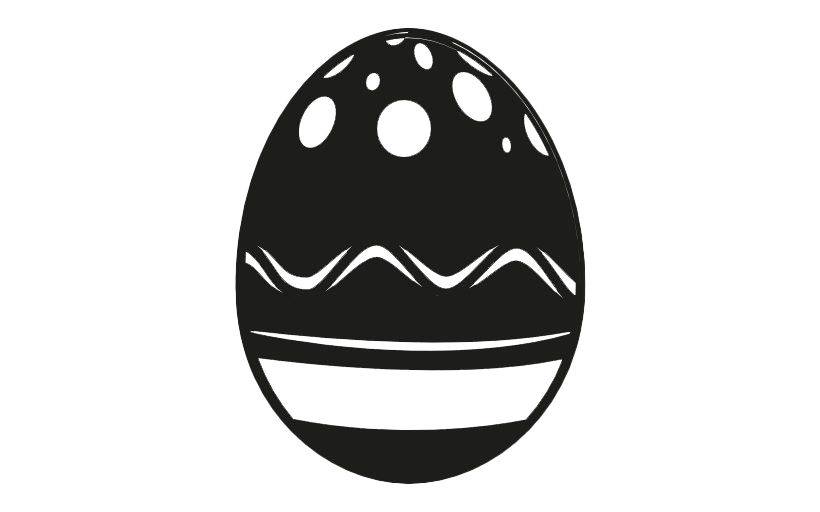 Decorative Easter Black Egg File Transparent PNG Image