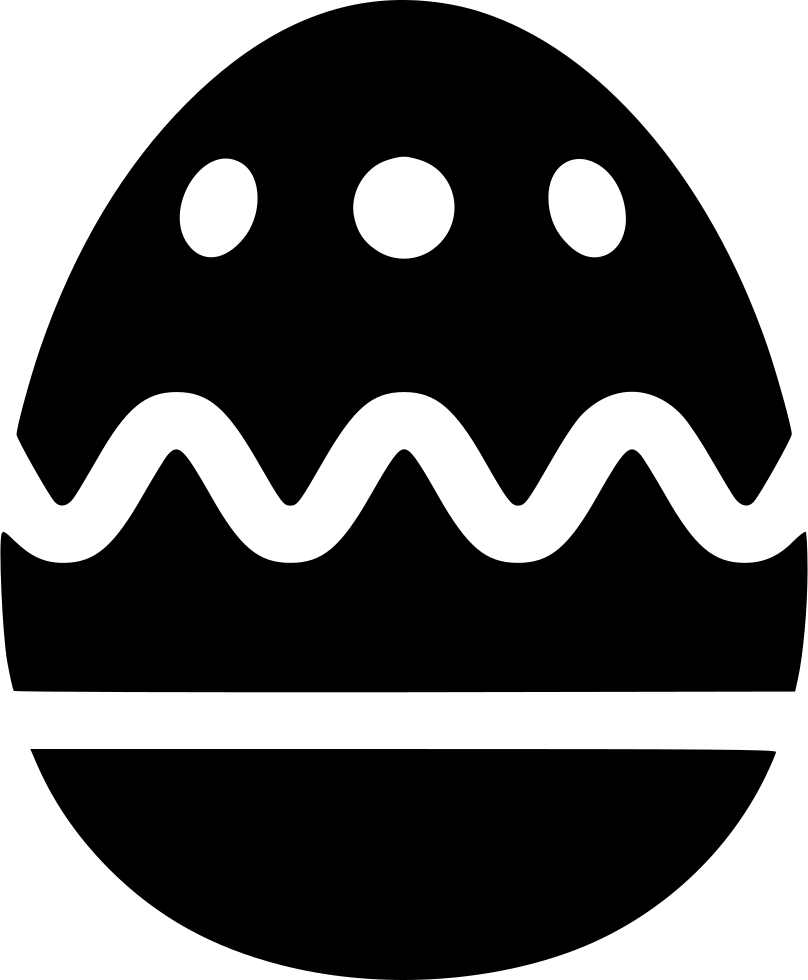 Decorative Easter Black Egg Transparent PNG Image