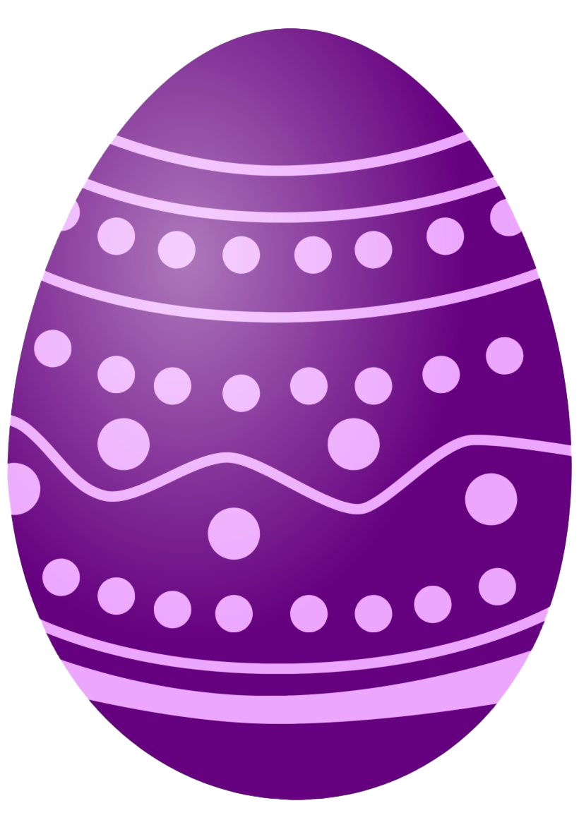 Decorative Purple Easter Egg Transparent PNG Image