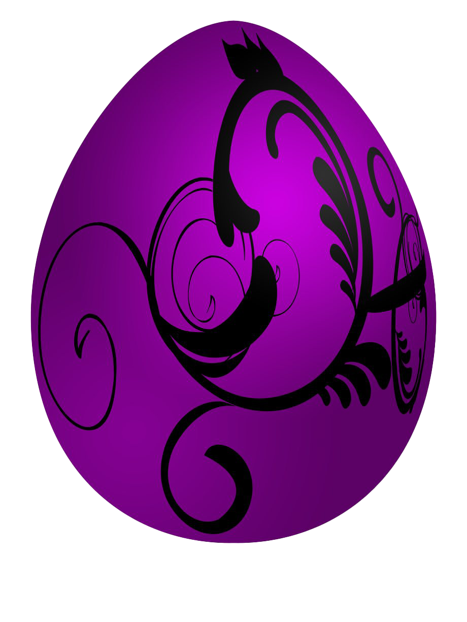 Decorative Purple Easter Egg Transparent PNG Image