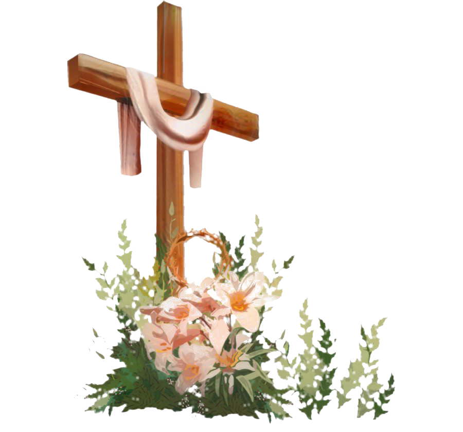 Christian Easter Cross Transparent PNG Image