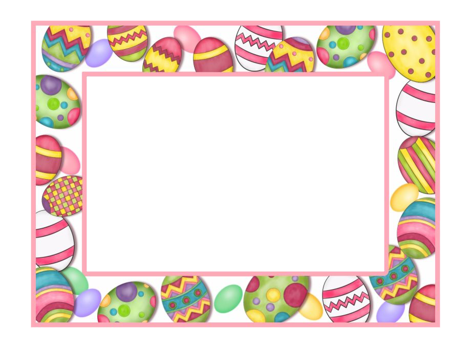 Border Eggs Easter Transparent PNG Image