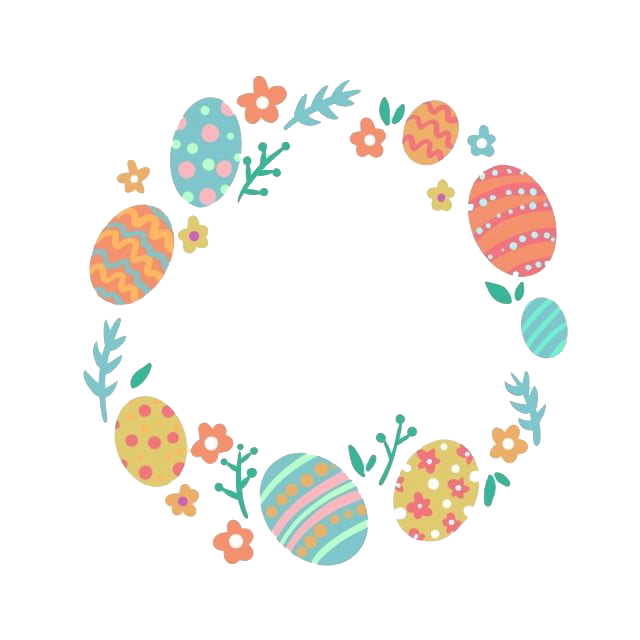 Border Eggs Easter Transparent PNG Image