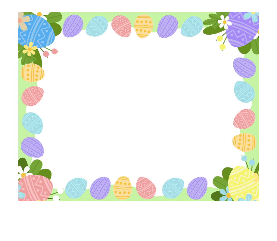 Border Eggs Easter Transparent PNG Image