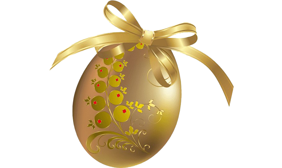 Egg Easter Gold Transparent PNG Image