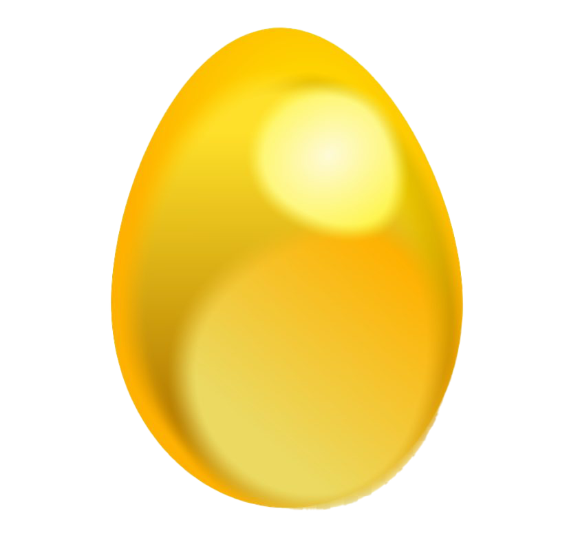 Golden Easter Egg Transparent PNG Image