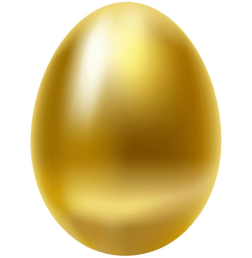 Golden Easter Egg Transparent PNG Image