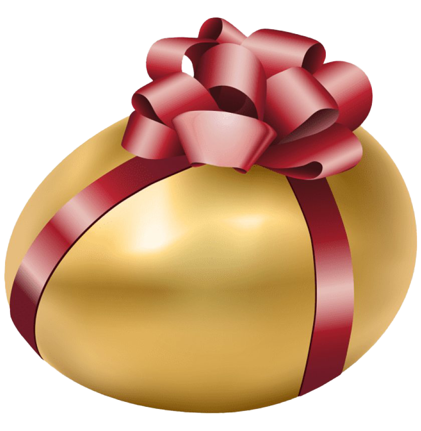 Golden Easter Egg Transparent PNG Image