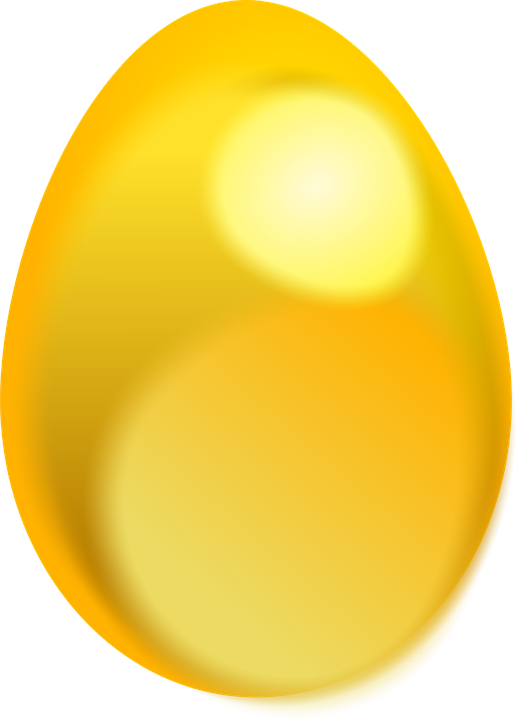 Golden Easter Egg Transparent PNG Image