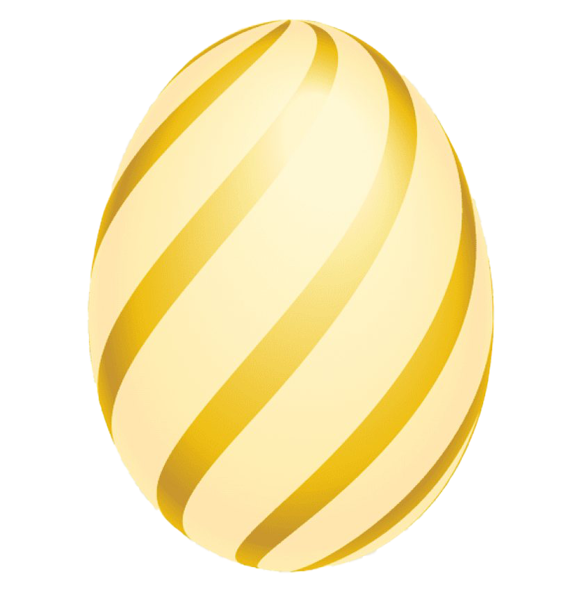 Golden Easter Egg Transparent PNG Image