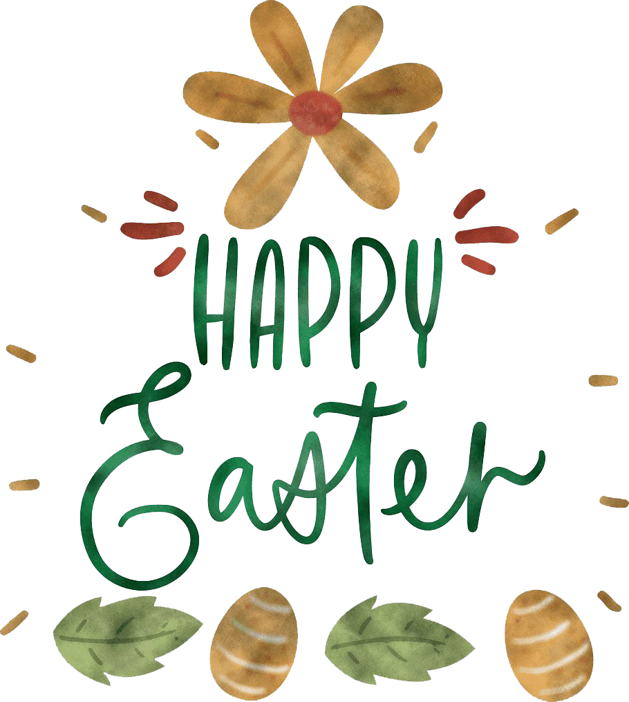 Text Easter Happy Transparent PNG Image