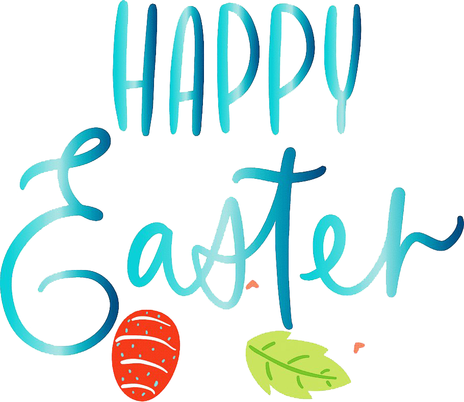 Text Easter Happy Transparent PNG Image