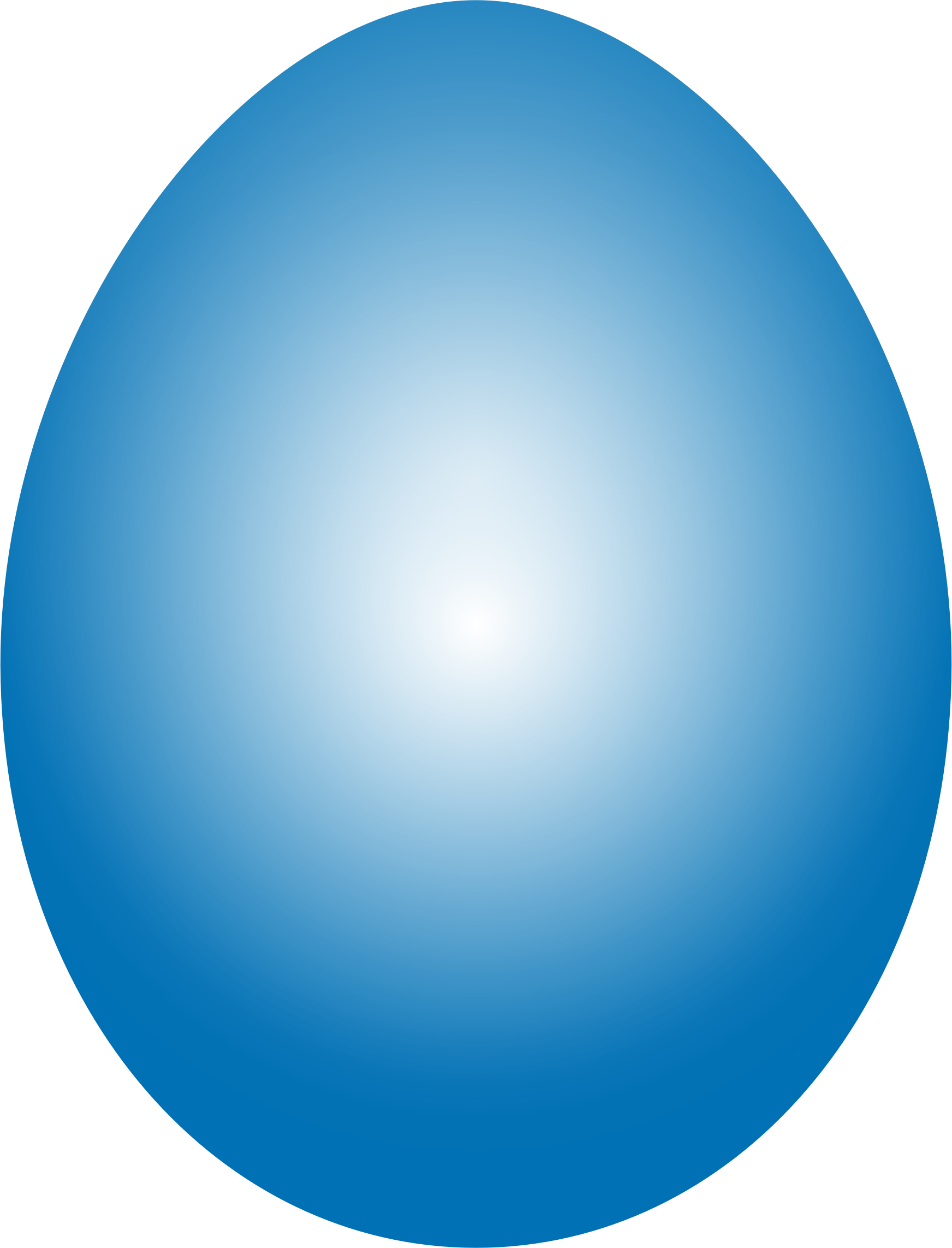 Blue Plain Easter Egg Transparent PNG Image