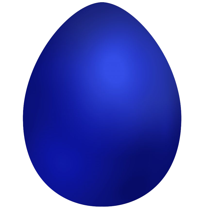 Blue Plain Easter Egg File Transparent PNG Image