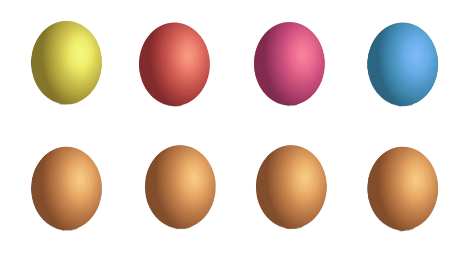 Plain Easter Egg Colorful Transparent PNG Image