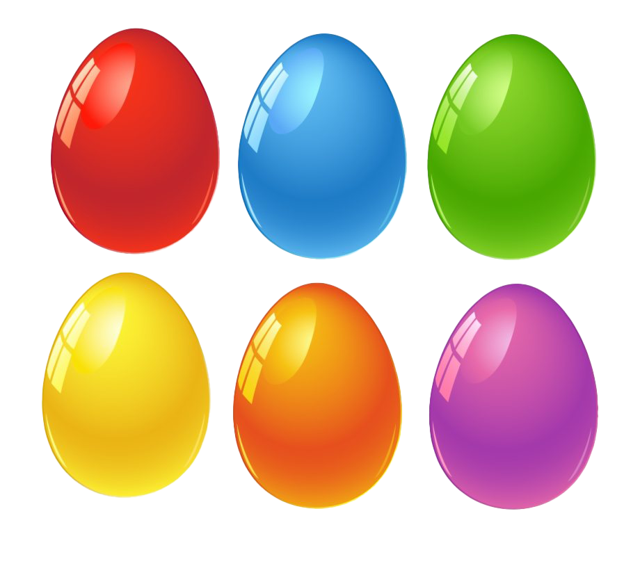 Plain Easter Egg Colorful Transparent PNG Image
