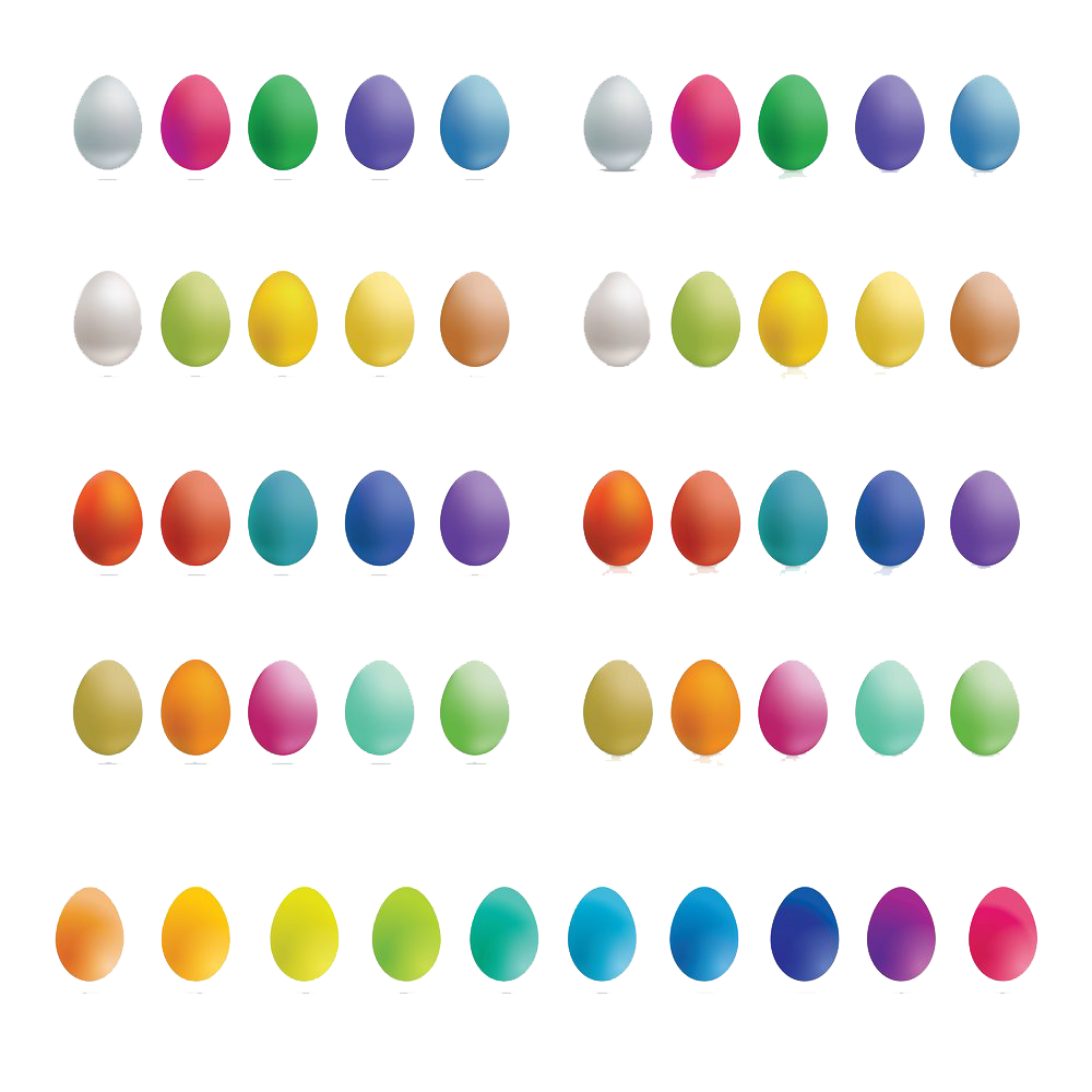 Plain Easter Egg Colorful Transparent PNG Image