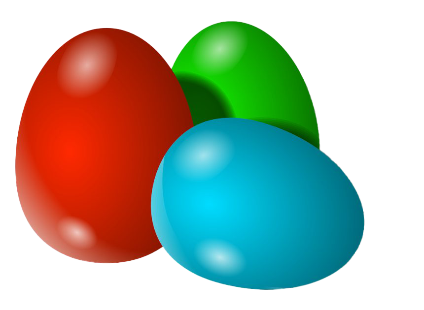Plain Easter Egg Colorful Transparent PNG Image