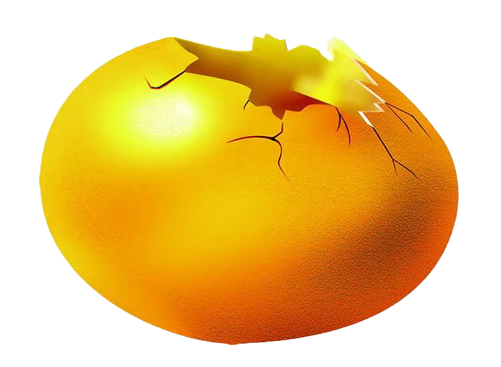 Plain Cracked Easter Egg Transparent PNG Image