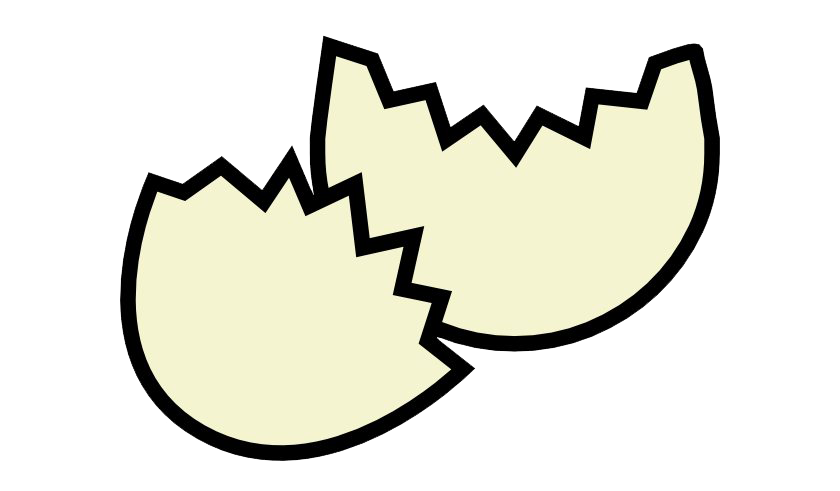 Plain Cracked Easter Egg Transparent PNG Image