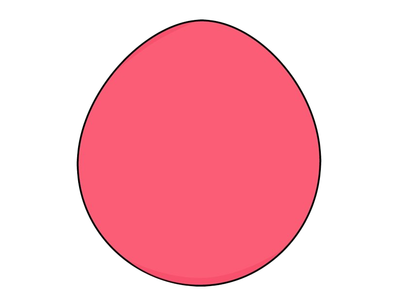 Pink Plain Easter Egg Transparent PNG Image