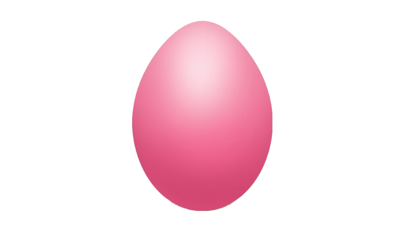Pink Plain Easter Egg Transparent PNG Image