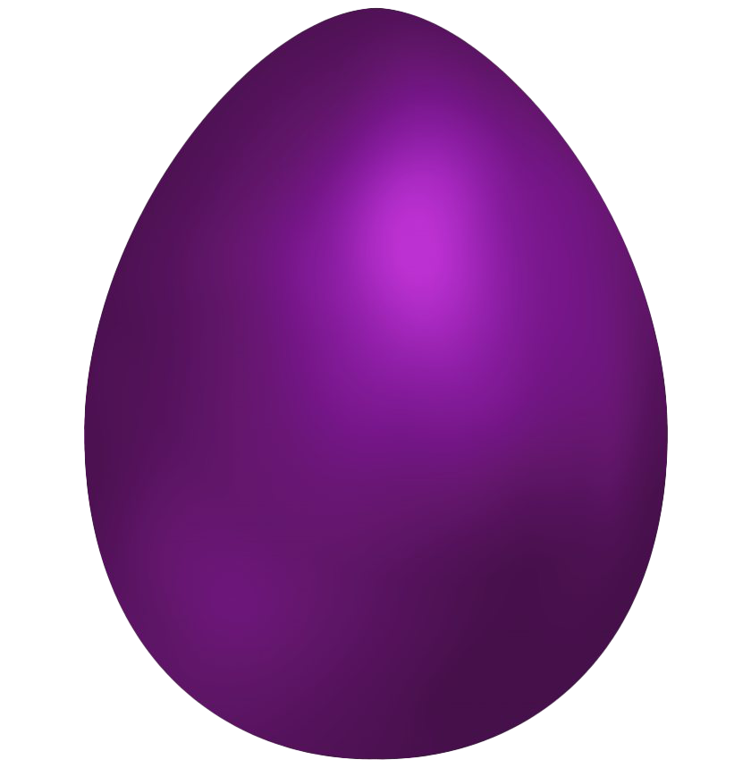 Purple Plain Easter Egg Transparent PNG Image