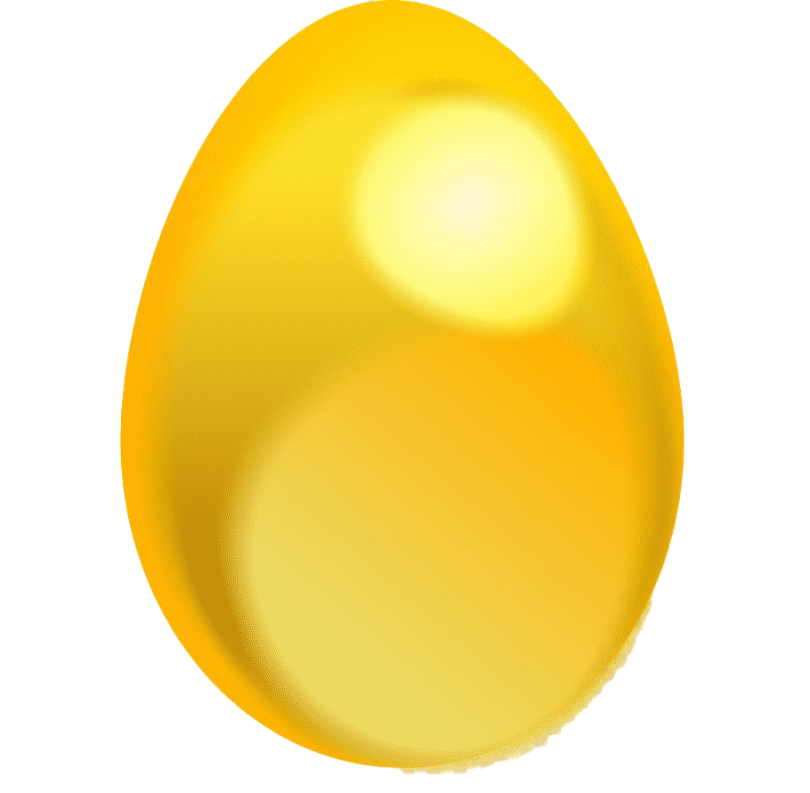 Plain Easter Egg Yellow Transparent PNG Image