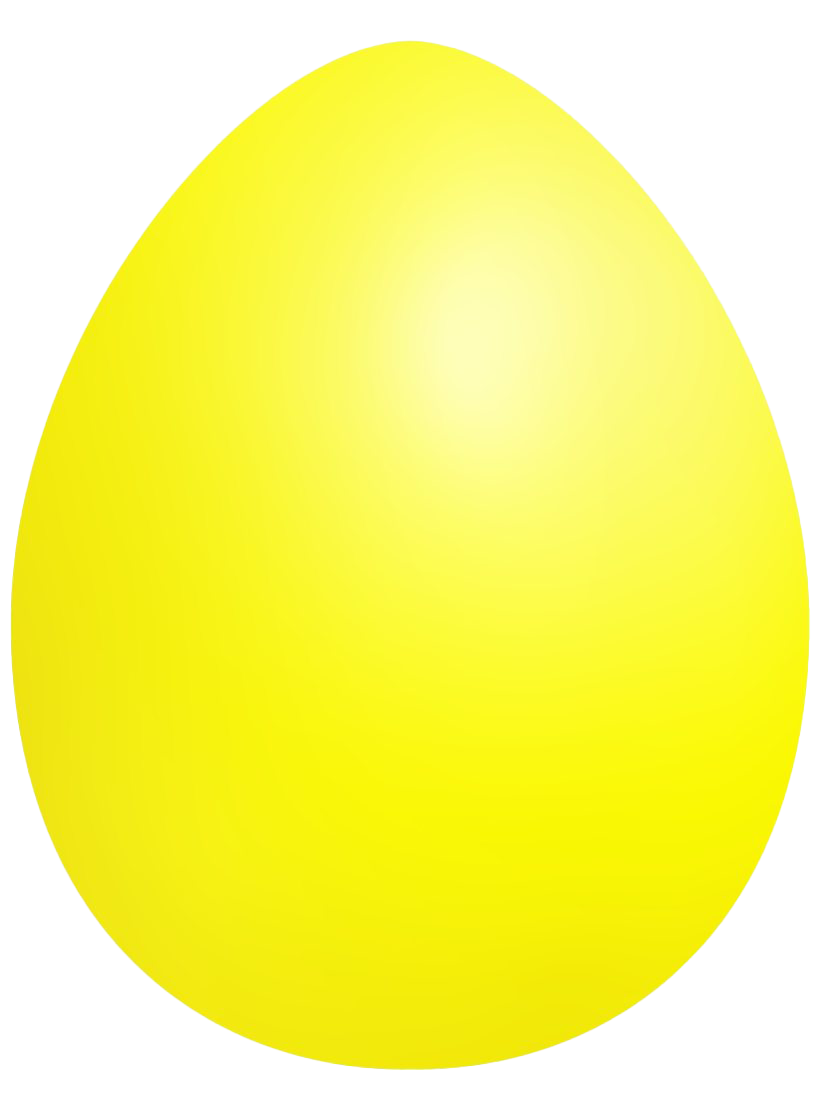 Plain Easter Egg Yellow Transparent PNG Image