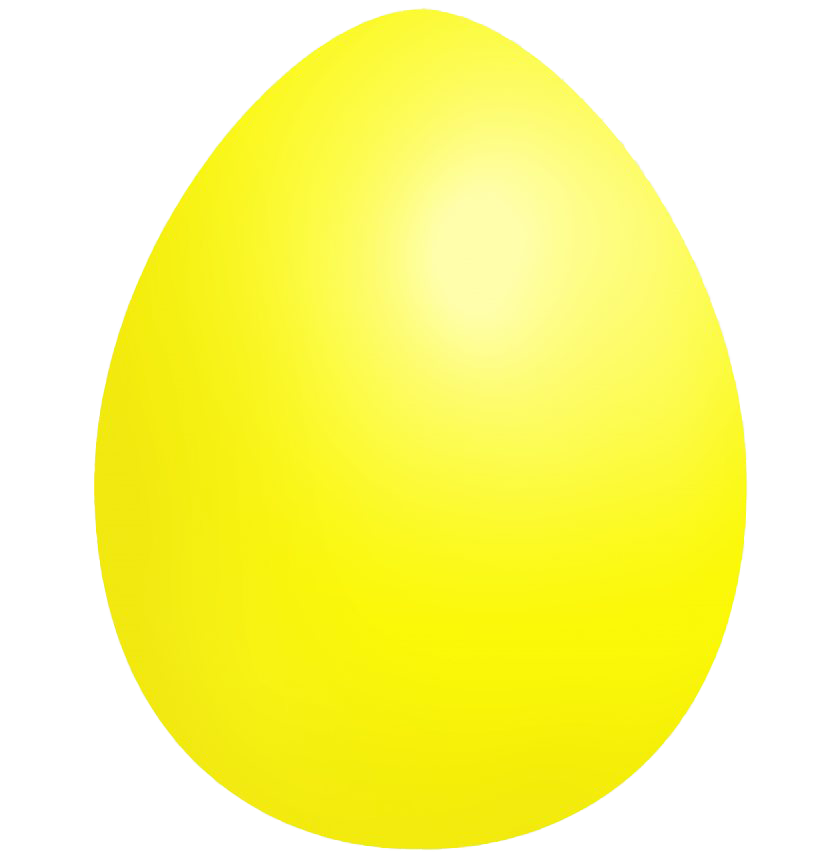 Plain Easter Egg Yellow Transparent PNG Image