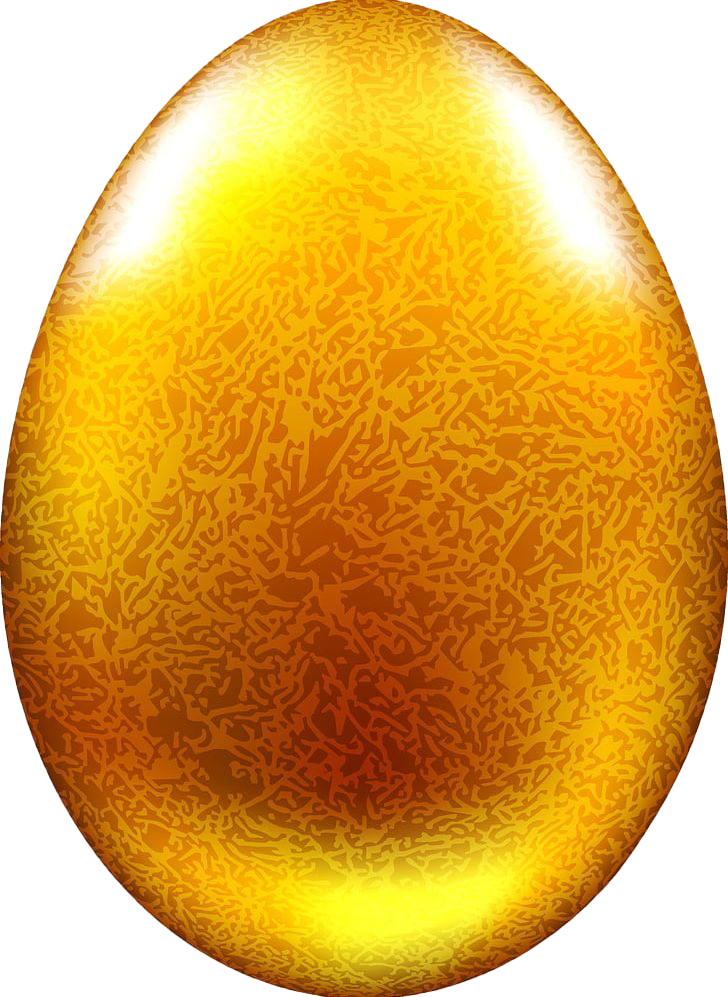 Plain Easter Egg Yellow Transparent PNG Image