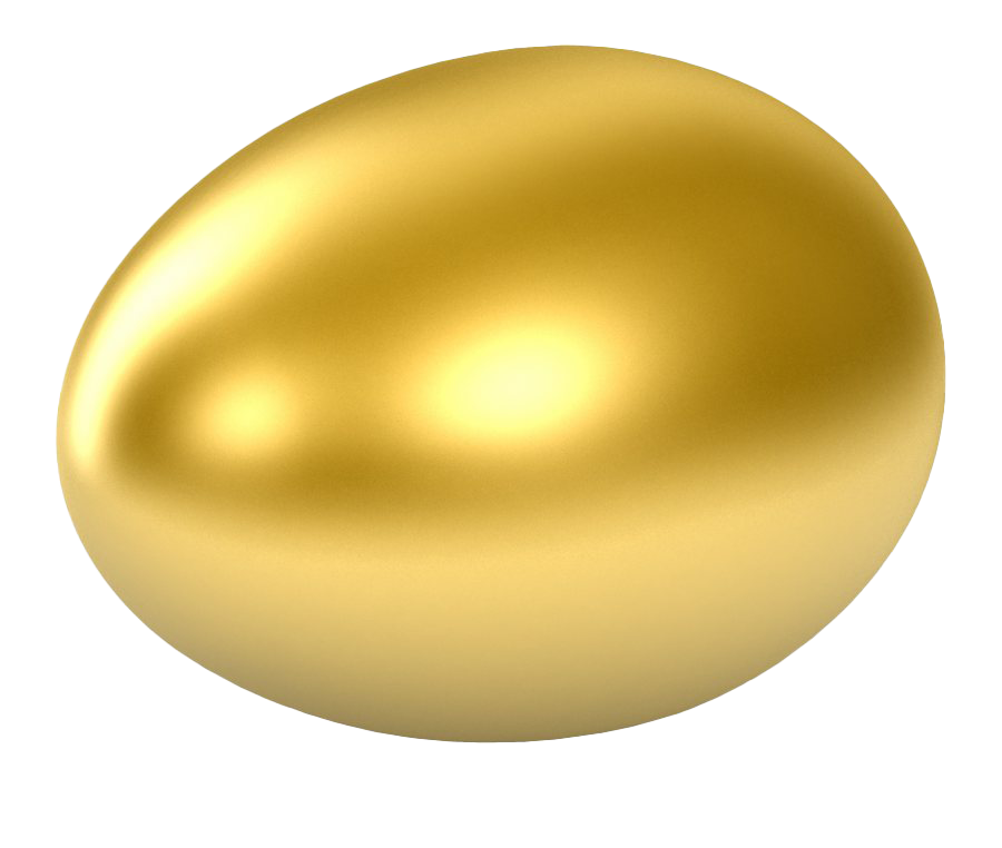 Plain Easter Egg Yellow Transparent PNG Image