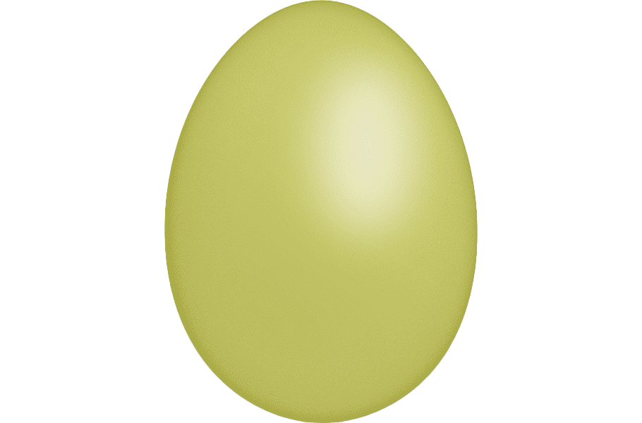 Plain Easter Egg Yellow Transparent PNG Image