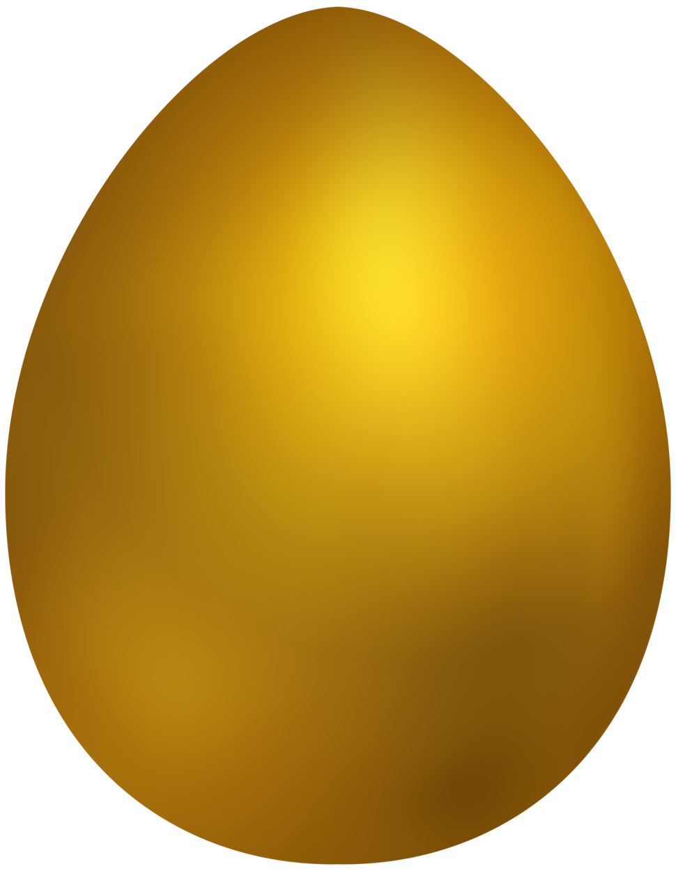Plain Easter Egg Yellow Transparent PNG Image