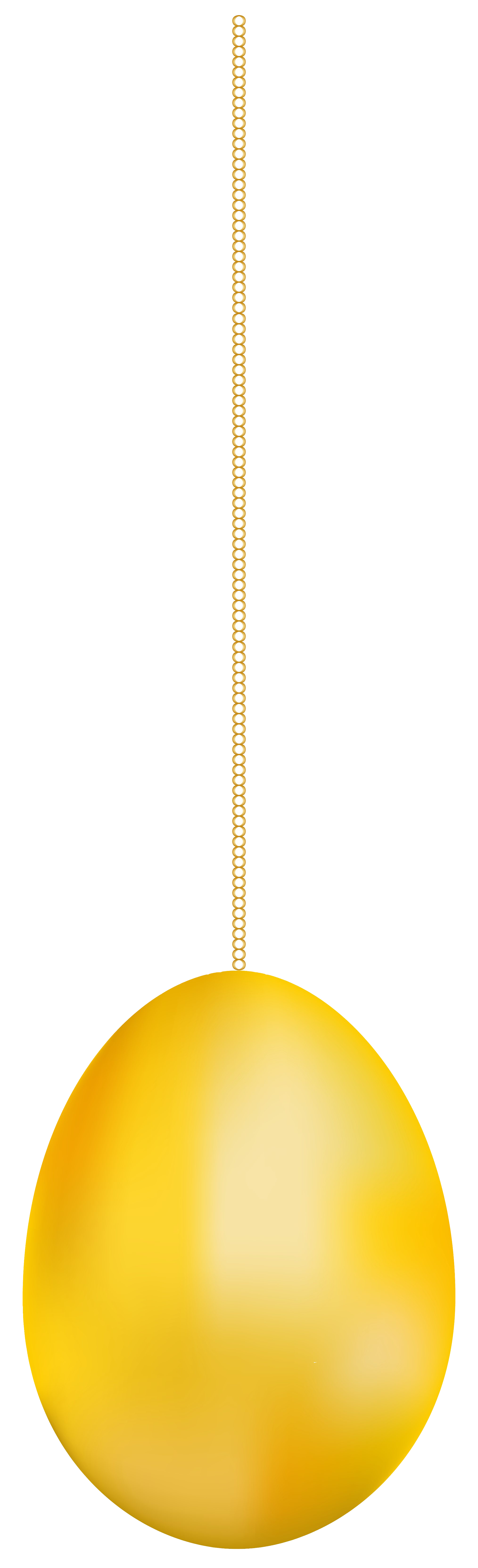 Plain Easter Egg Yellow Transparent PNG Image