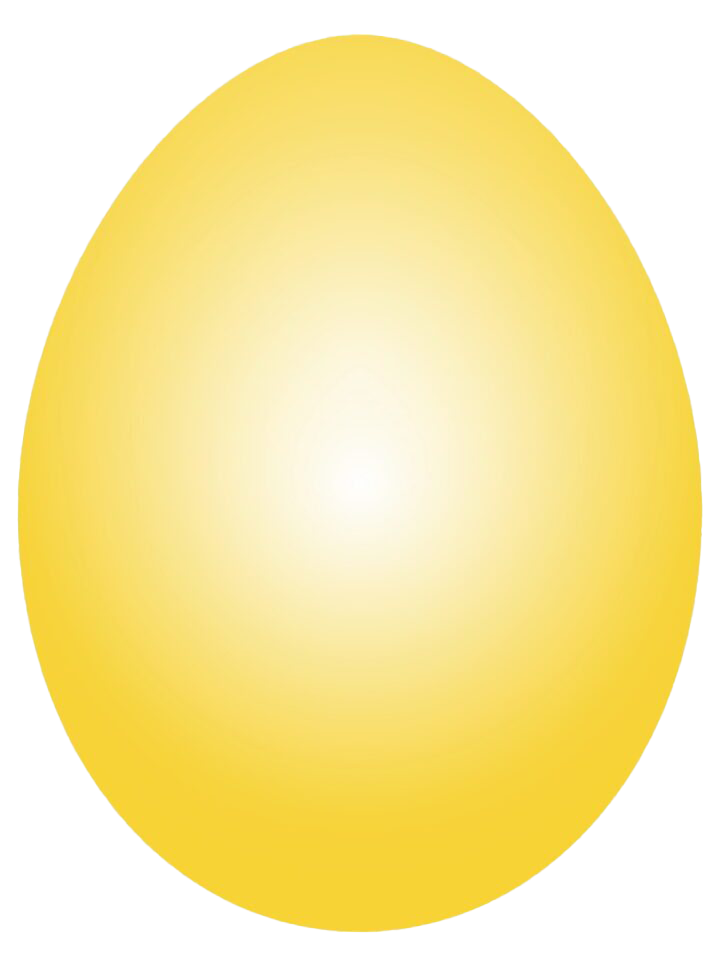 Plain Easter Egg Yellow Transparent PNG Image