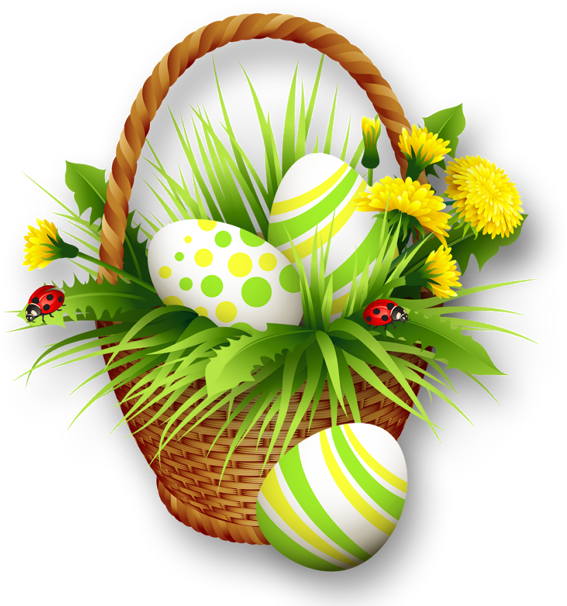 Basket Egg Easter Transparent PNG Image