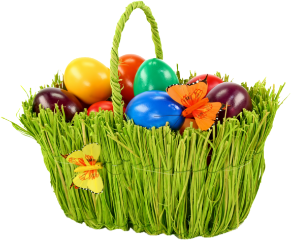Basket Egg Easter Transparent PNG Image