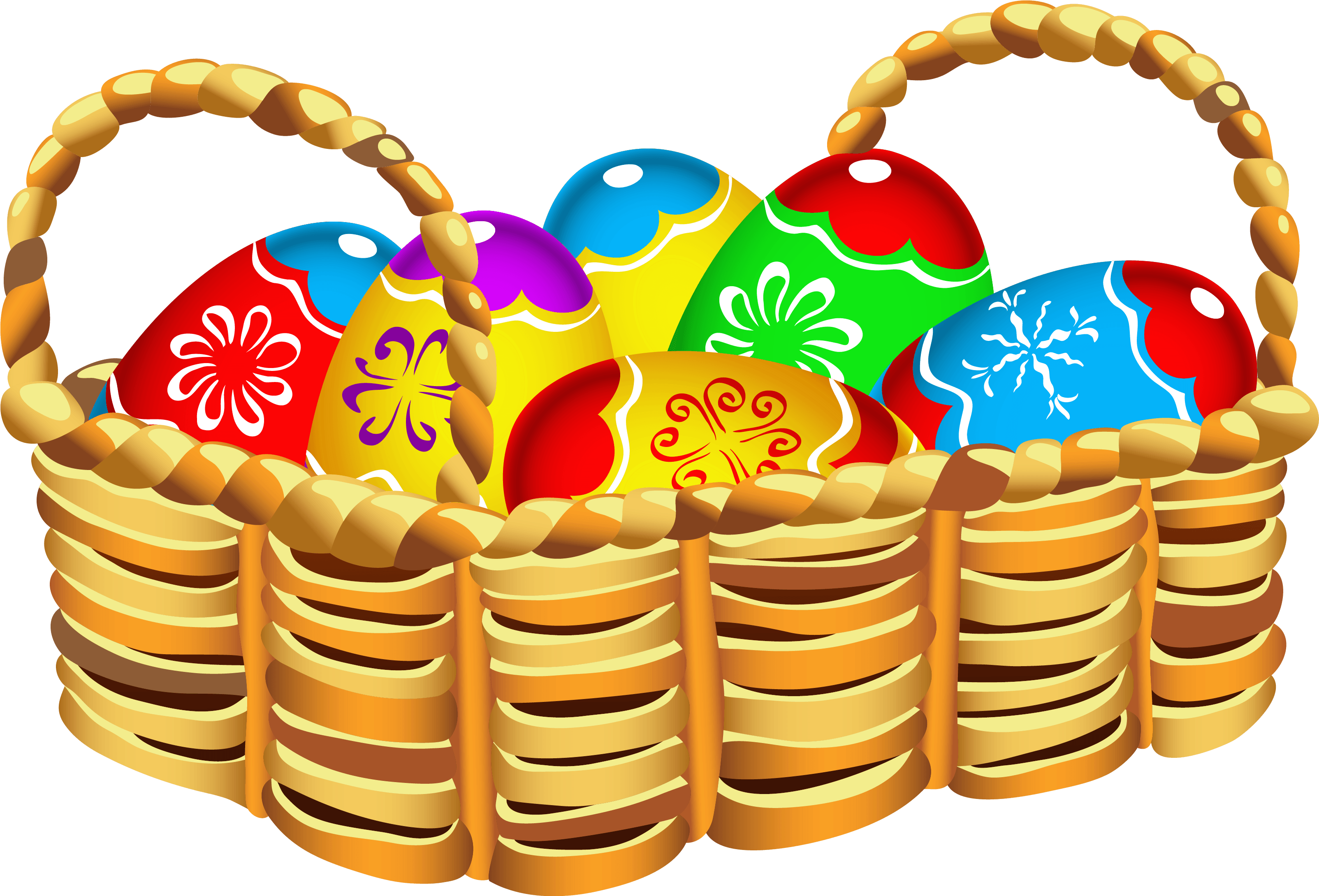 Basket Egg Easter Transparent PNG Image