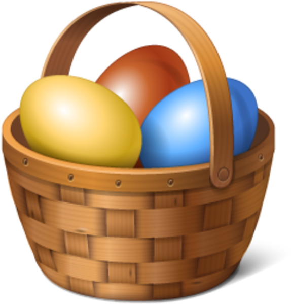 Basket Egg Easter Transparent PNG Image