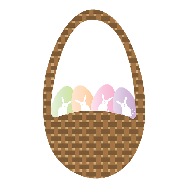 Easter Basket Background Transparent PNG Image