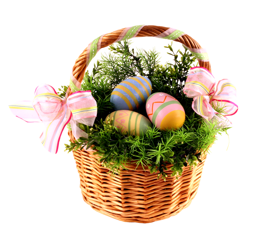 Easter Basket Bunny Transparent PNG Image