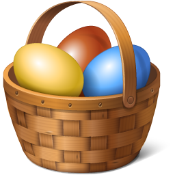 Easter Basket Bunny Transparent PNG Image
