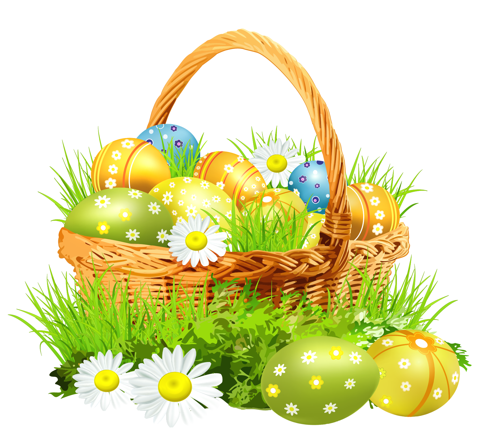 Easter Basket Bunny Transparent PNG Image
